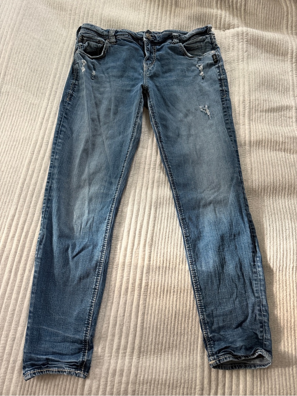 Silver Jeans Women's Faded Blue Skinny Jeans